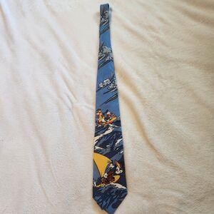 VTG Disney Necktie Mickey Mouse Donald Duck Ocean Sailing Windsurfing ECU